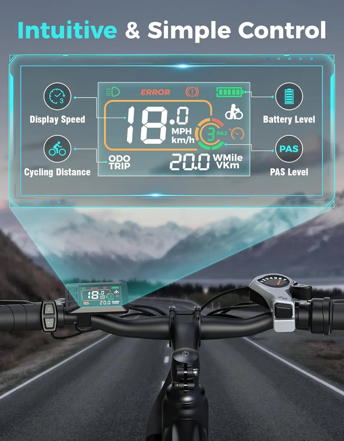Electric Bike for Adults, 26" Up to 28Mph 1000W Peak Motor Ebike 65  Mile Range Brushless City Ebike, 7-Speed Commuter E-Bike with Removable 360Wh Battery for Commuting, Outdoor