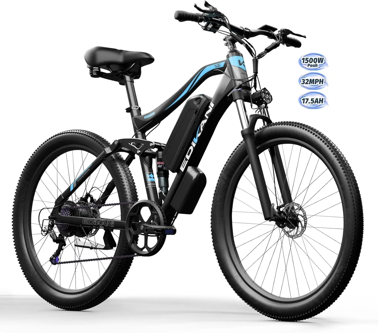 Electric Bike Peak 1500W 27.5" Ebike for Adults 840WH Up to 80 Miles 32Mph Electric Mountain Bicycle E Bike for Commuter