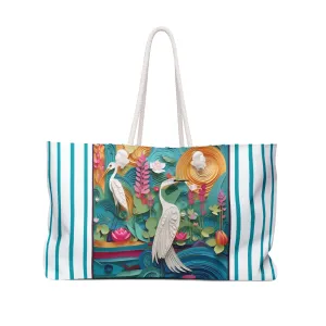 Elegant Egret Oasis Weekender Bag