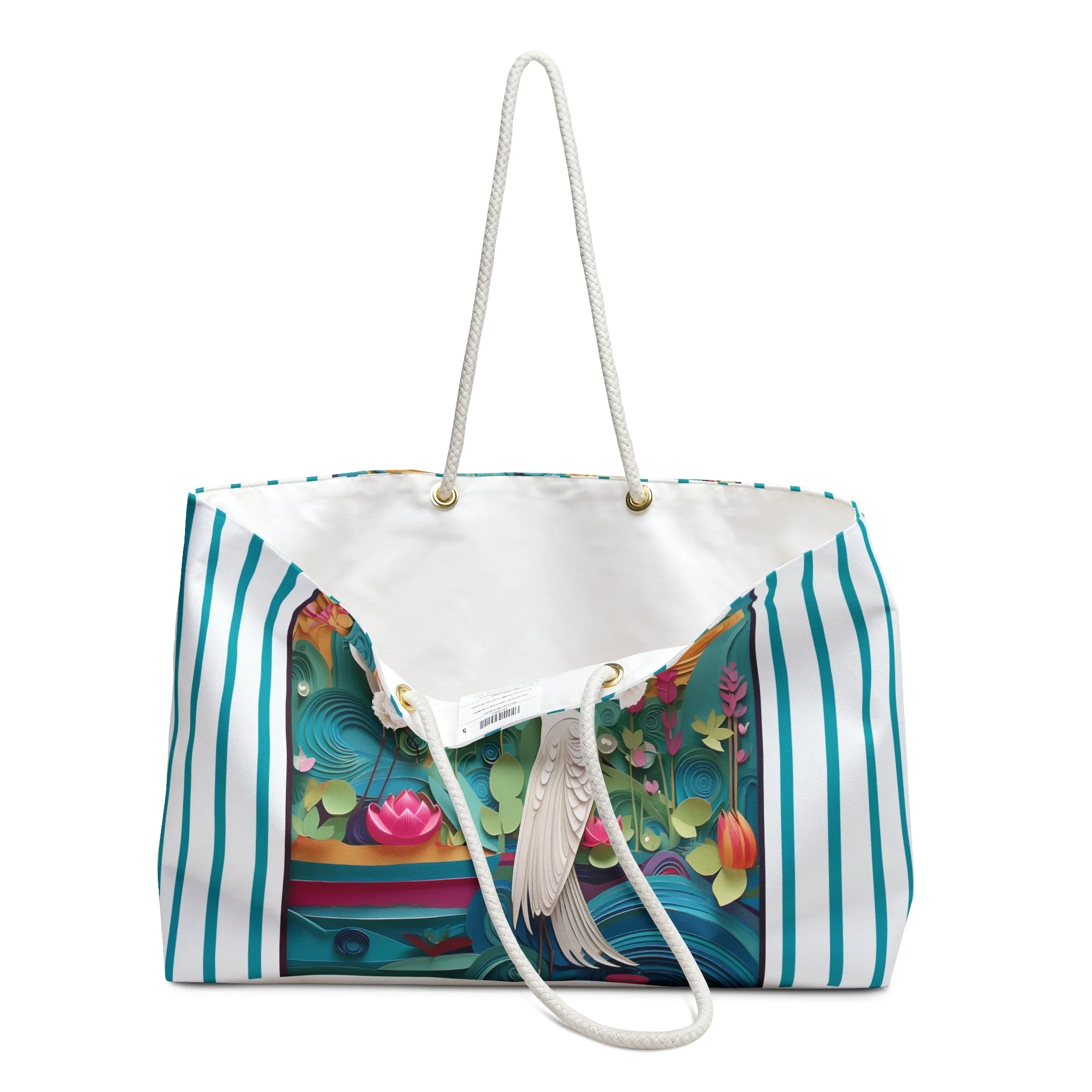 Elegant Egret Oasis Weekender Bag