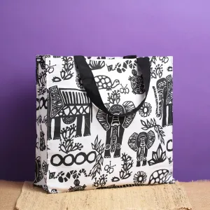 Elephant Print Handmade Cotton Tote