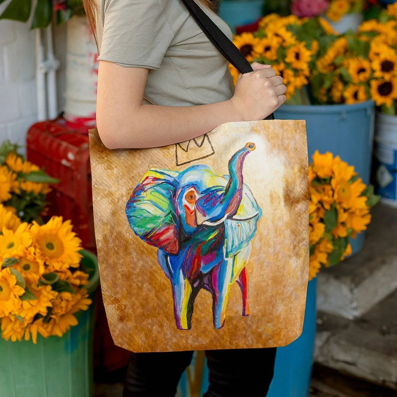 Elephant x Crown Tote Bag