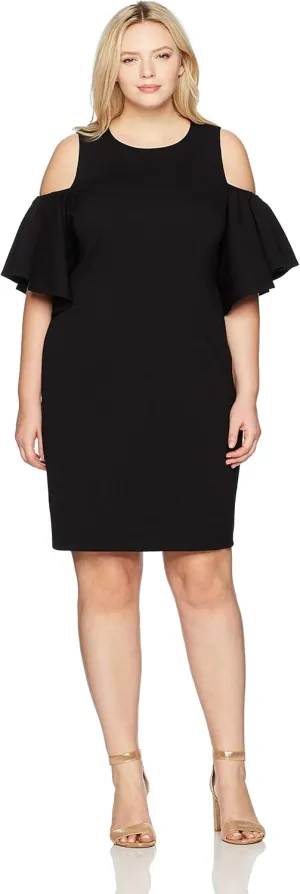 Eliza J Women's Plus Size Cold Shoulder Dress