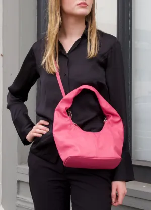 Ellen Crescent Handbag/Crossbody | Fuchsia