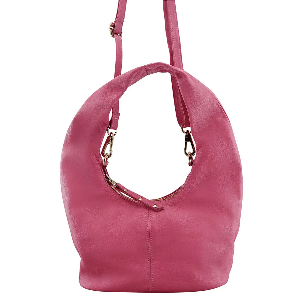 Ellen Crescent Handbag/Crossbody | Fuchsia