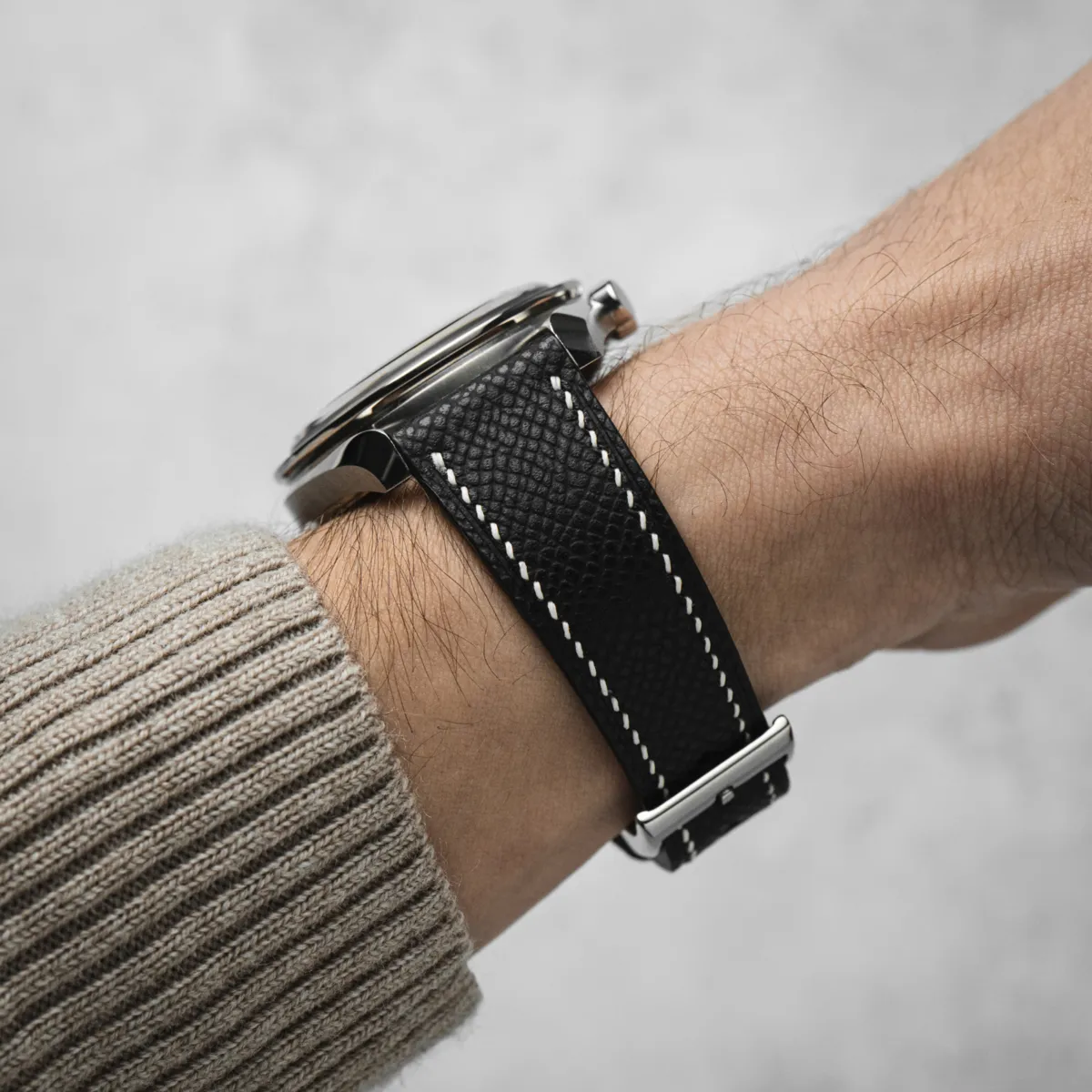 Epsom Calfskin Leather Strap - Quick-Release - Black (2439)