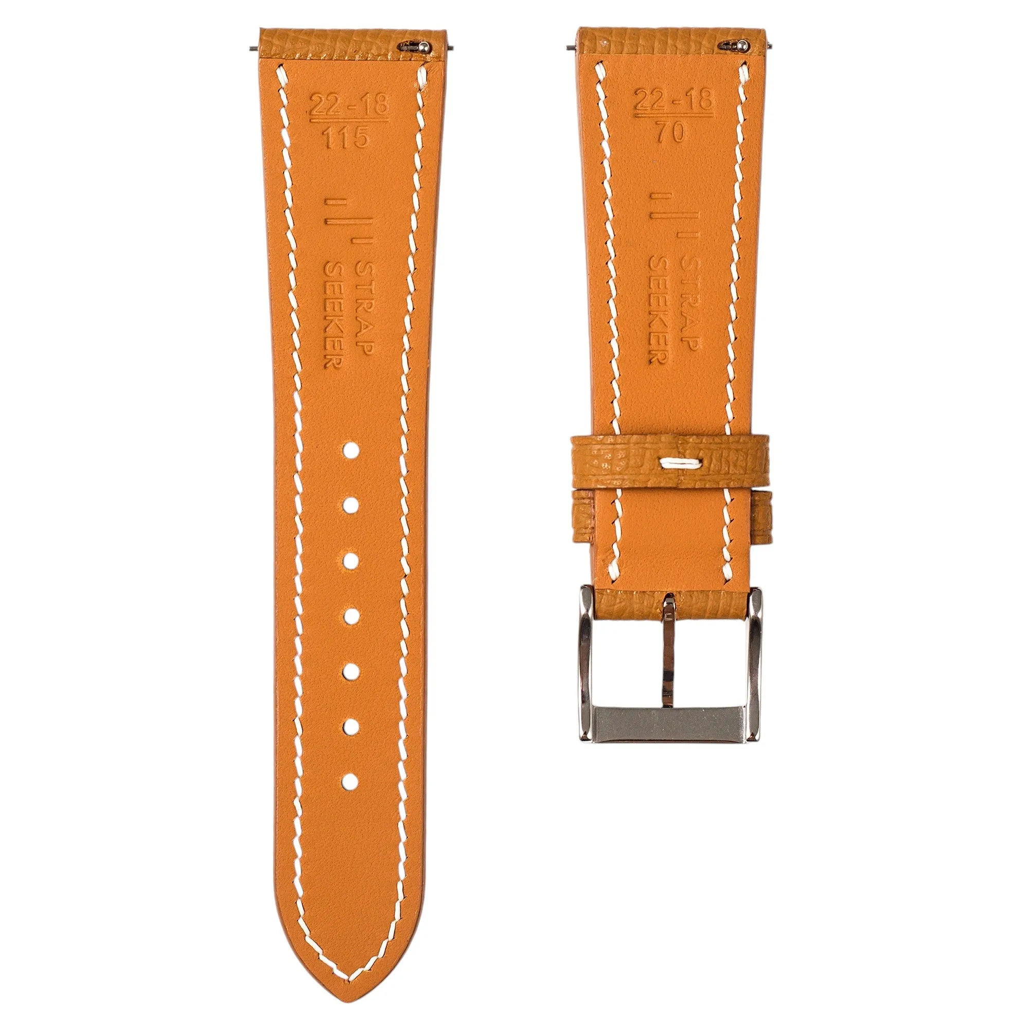 Epsom Leather Strap for Hamilton - Quick-Release - Orange (2439)