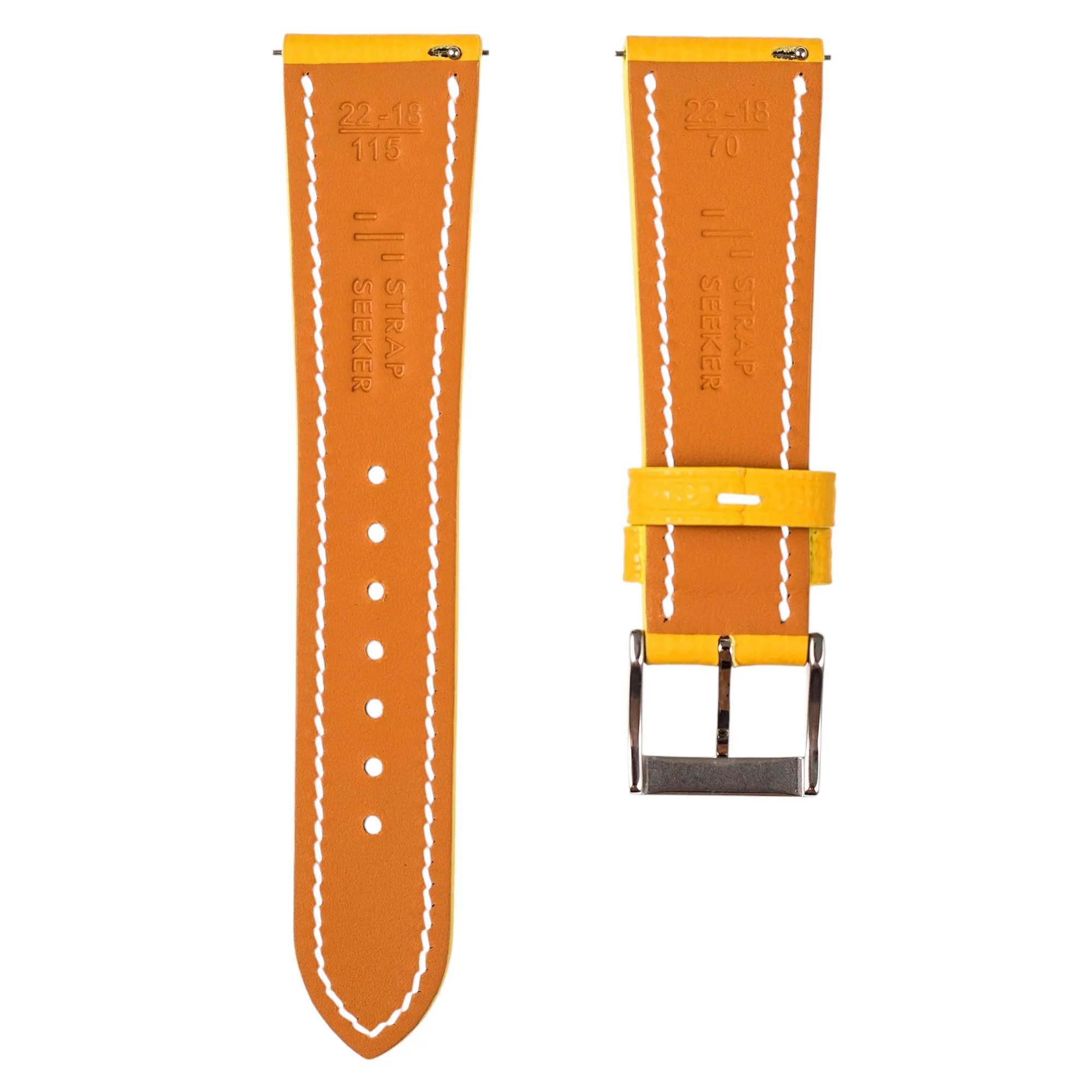 Epsom Leather Strap for Hamilton - Quick-Release - Orange (2439)