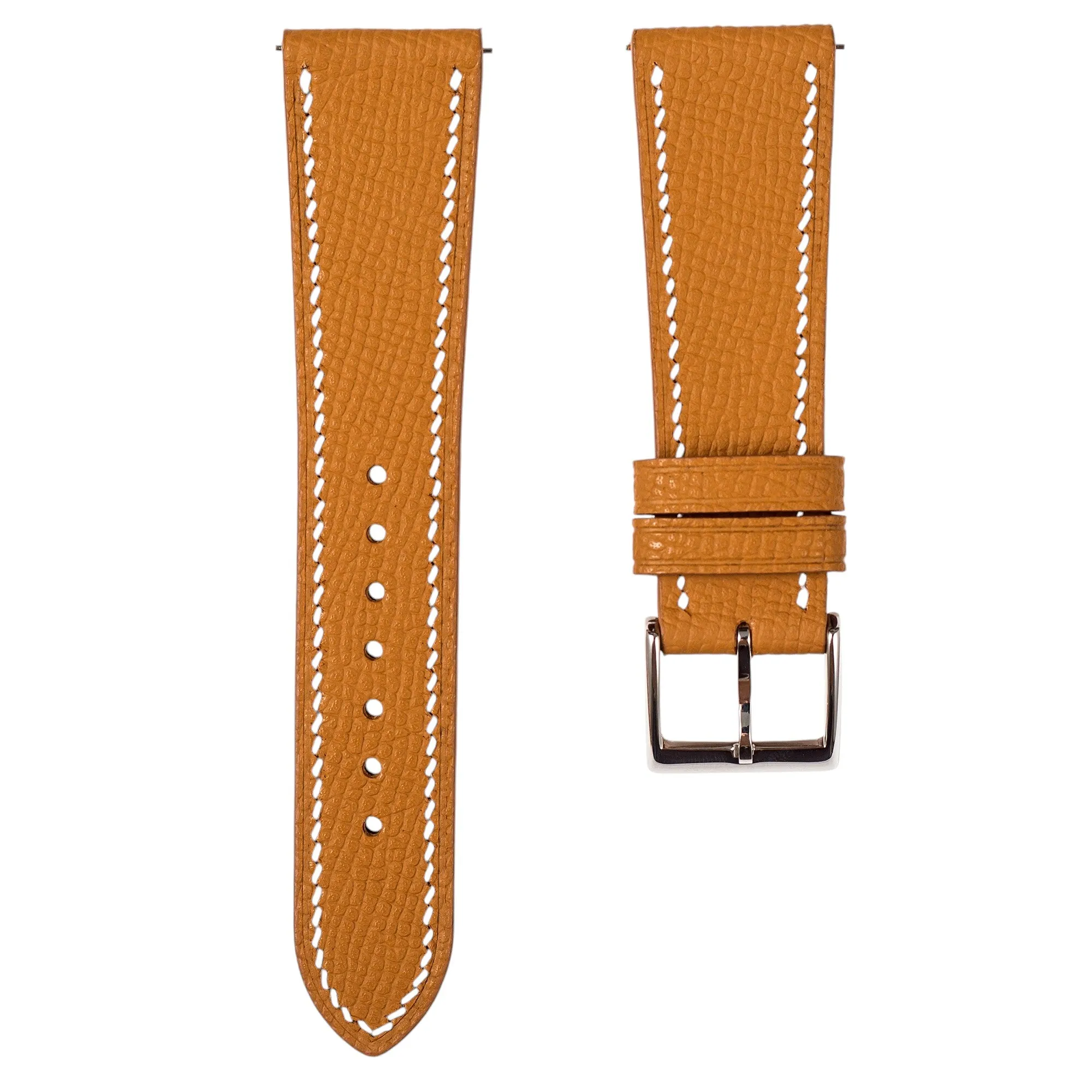 Epsom Leather Strap for Hamilton - Quick-Release - Orange (2439)