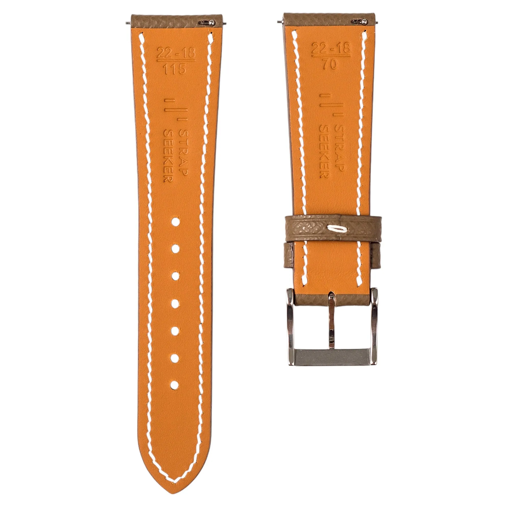 Epsom Leather Strap for Hamilton - Quick-Release - Orange (2439)