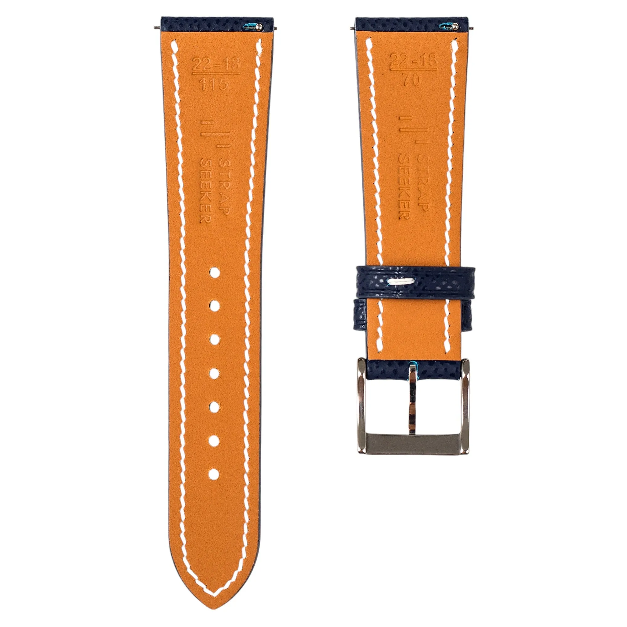 Epsom Leather Strap for Hamilton - Quick-Release - Orange (2439)