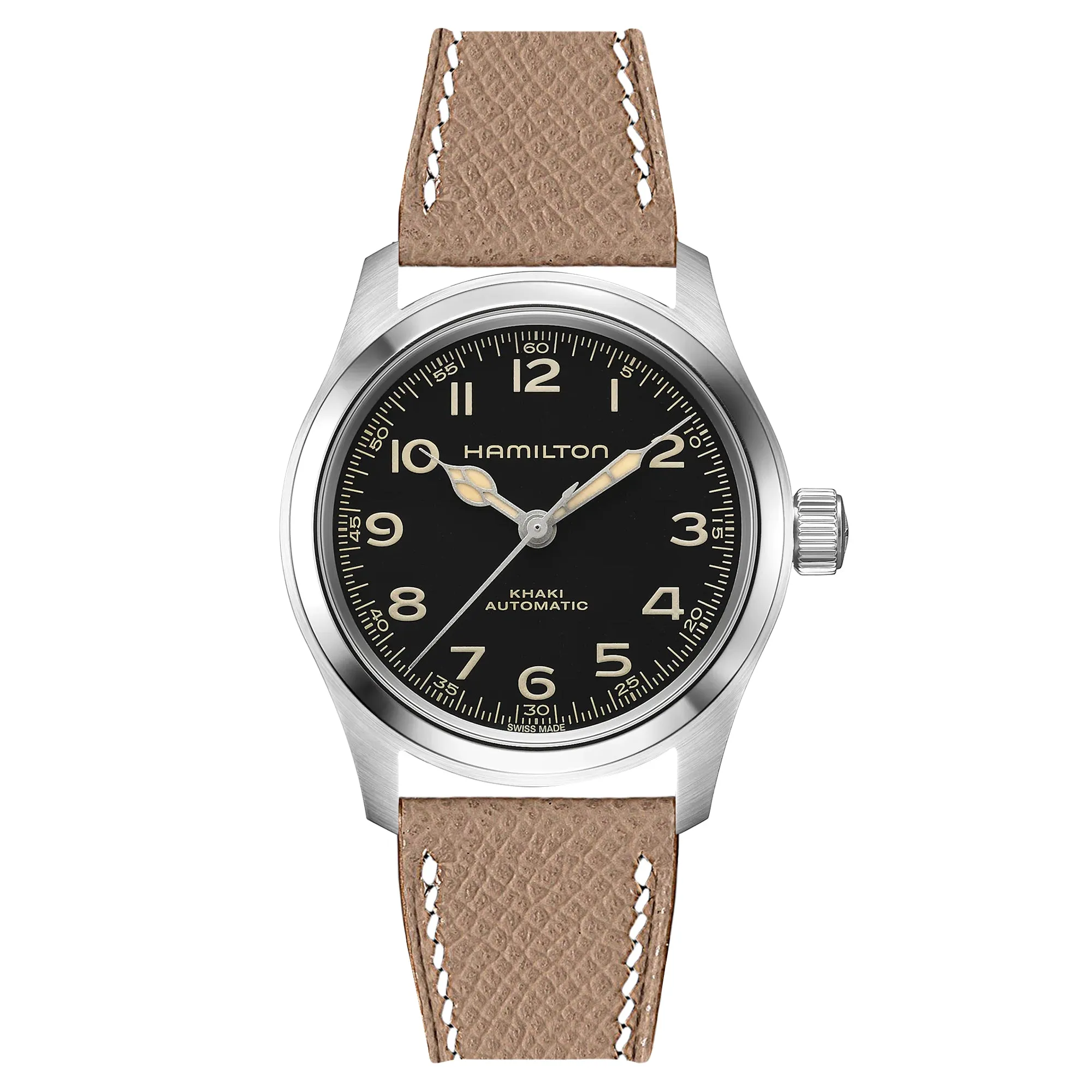 Epsom Leather Strap for Hamilton - Quick-Release - Orange (2439)