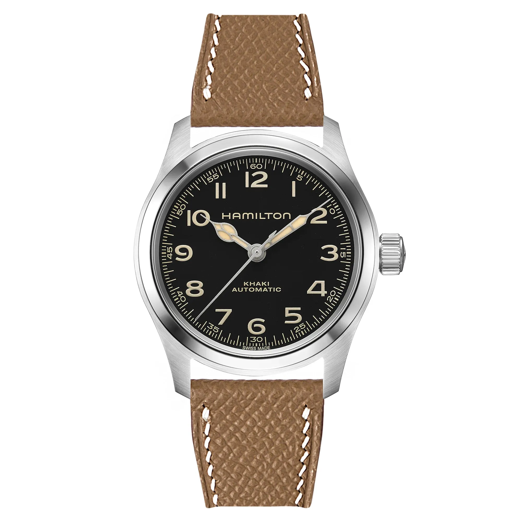 Epsom Leather Strap for Hamilton - Quick-Release - Orange (2439)