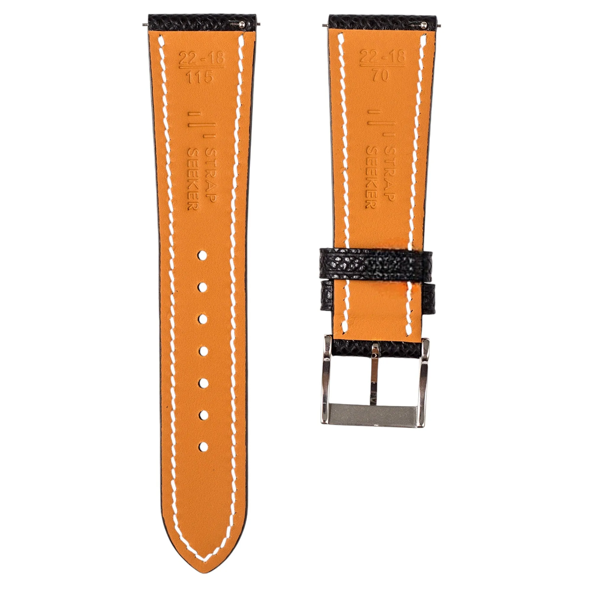 Epsom Leather Strap for Hamilton - Quick-Release - Orange (2439)