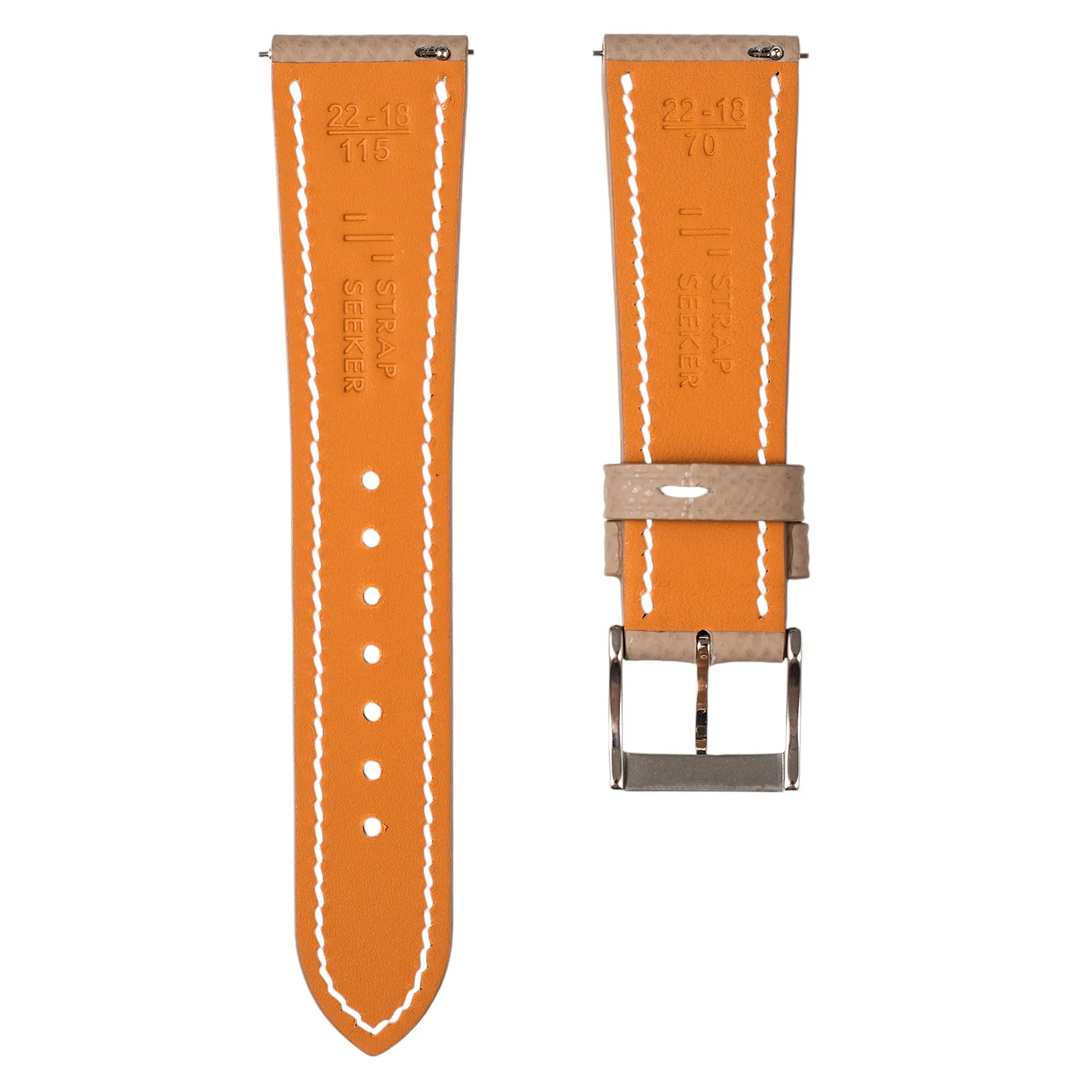 Epsom Leather Strap for Hamilton - Quick-Release - Orange (2439)