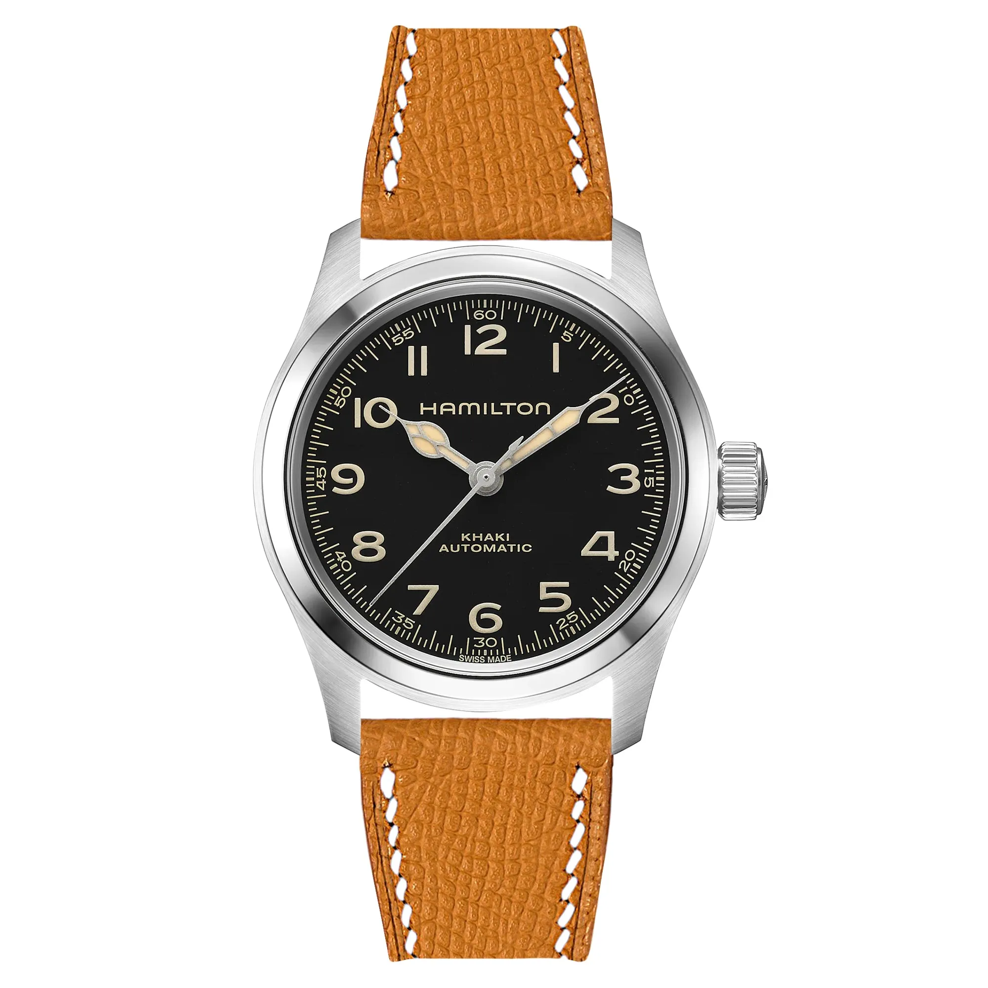 Epsom Leather Strap for Hamilton - Quick-Release - Orange (2439)