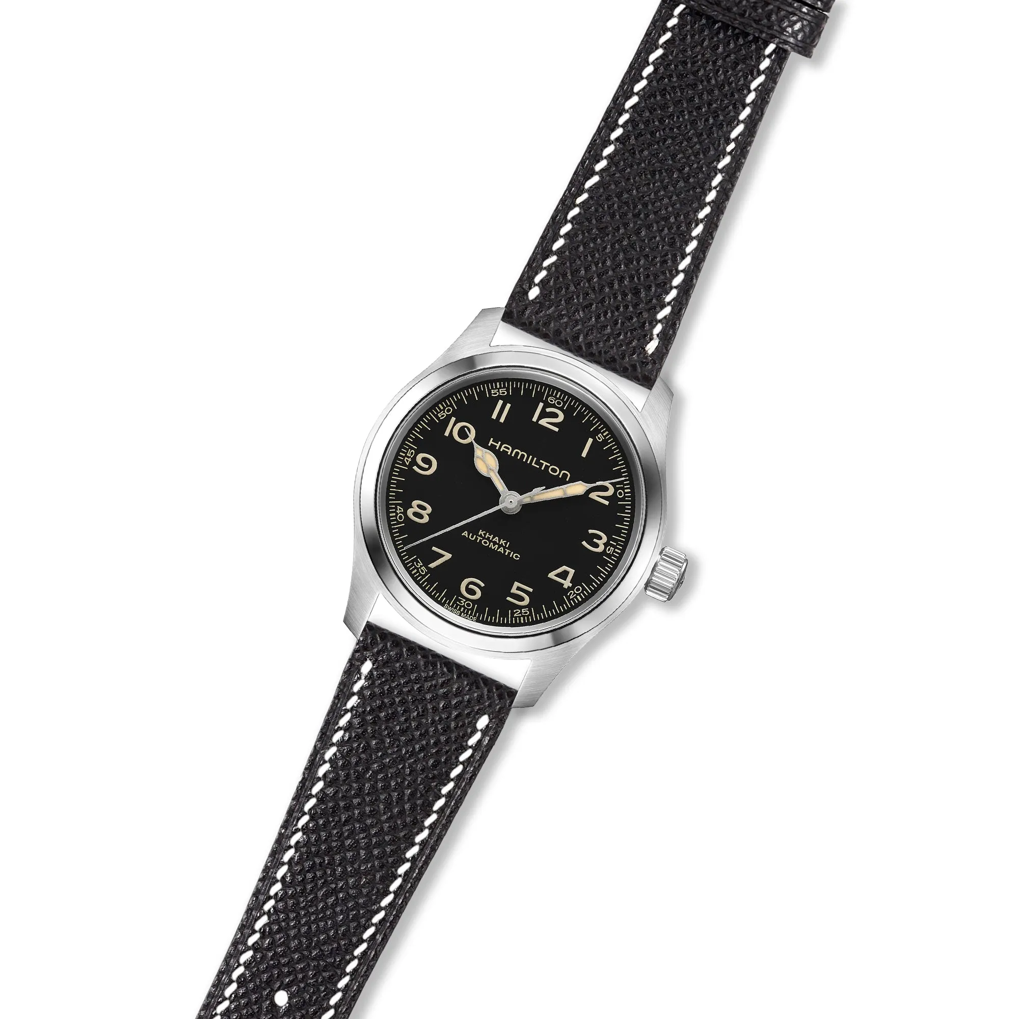 Epsom Leather Strap for Hamilton - Quick-Release - Orange (2439)