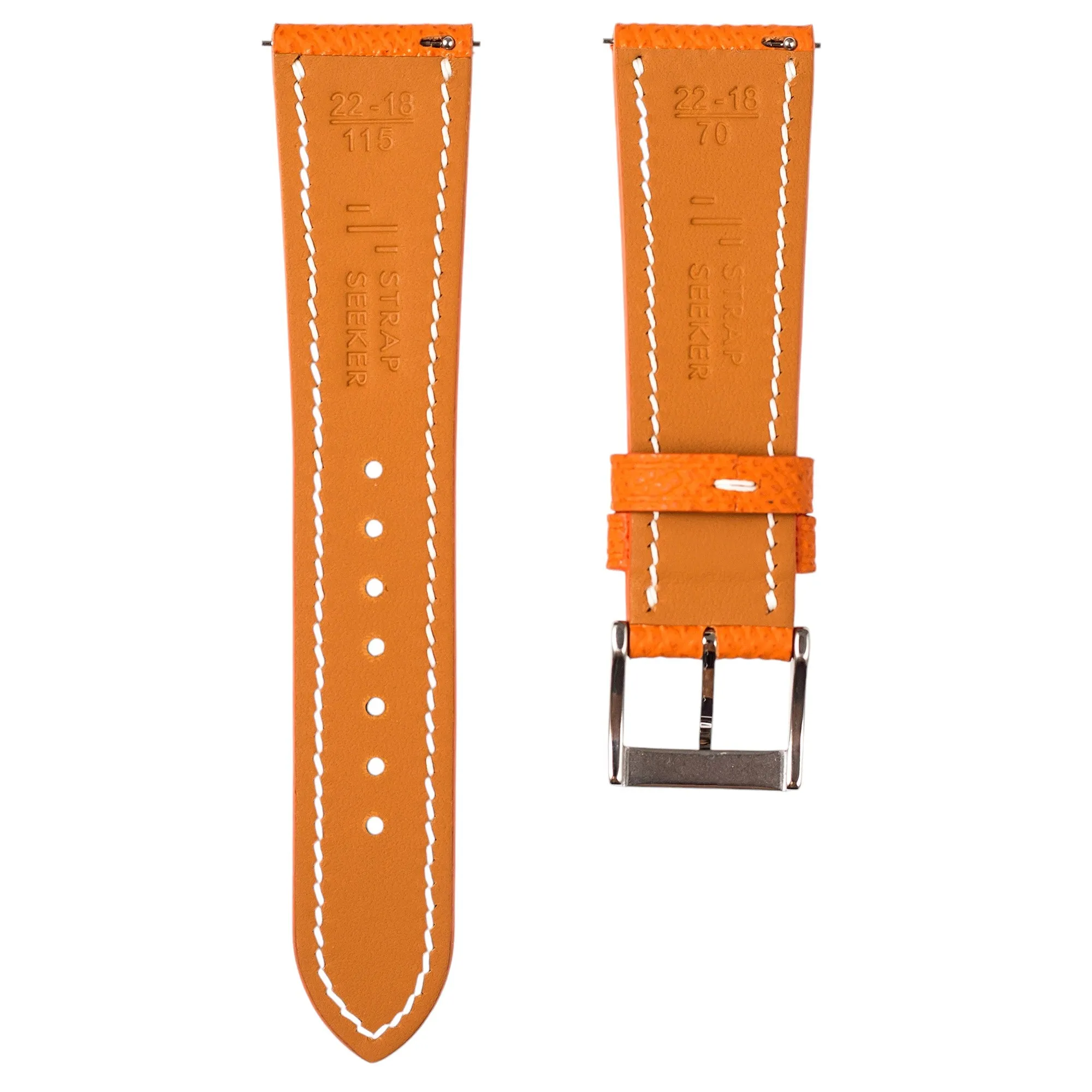 Epsom Leather Strap for Hamilton - Quick-Release - Orange (2439)