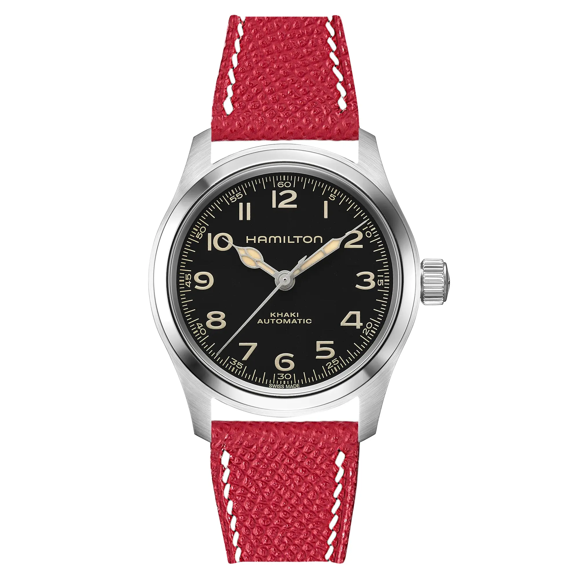 Epsom Leather Strap for Hamilton - Quick-Release - Orange (2439)