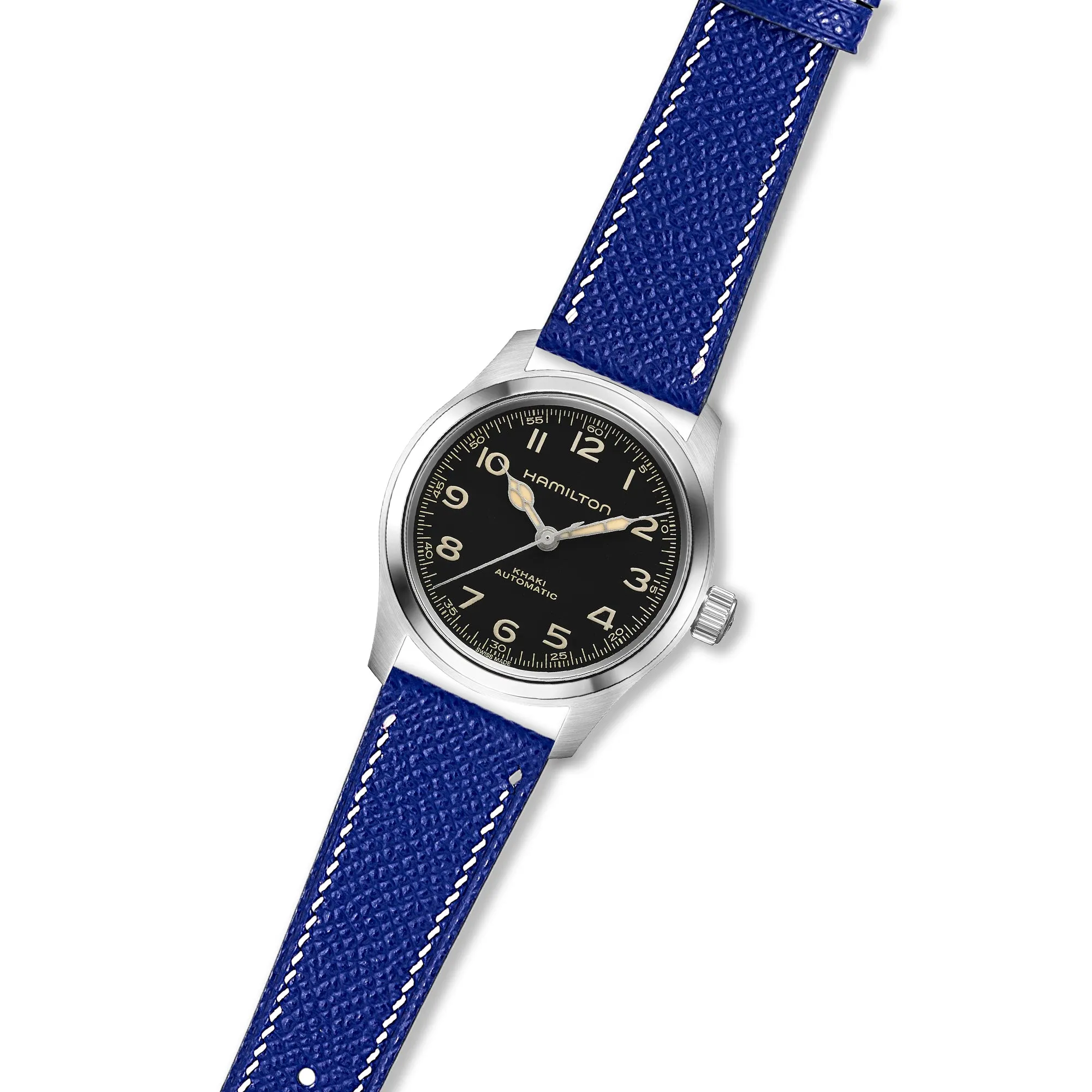 Epsom Leather Strap for Hamilton - Quick-Release - Orange (2439)