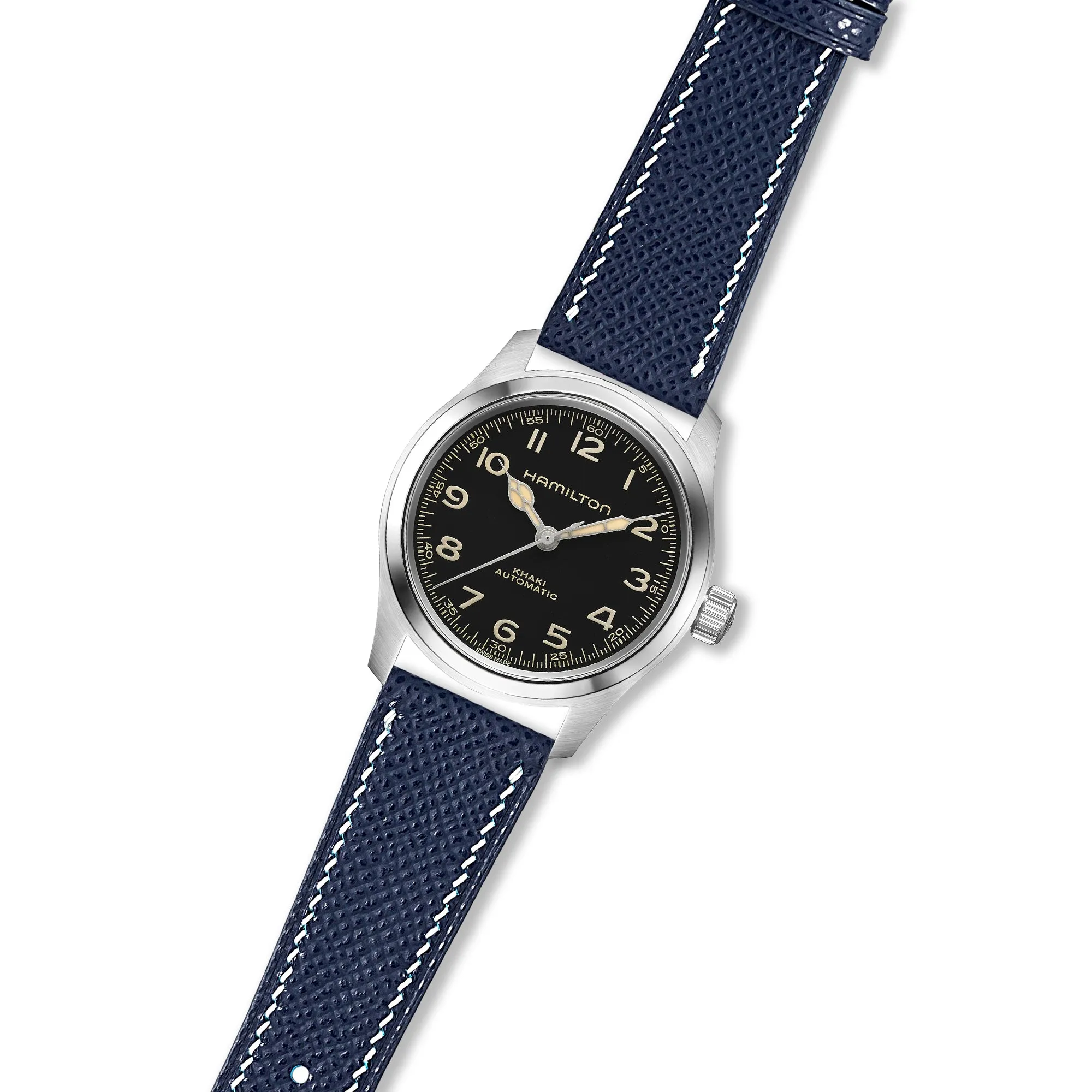 Epsom Leather Strap for Hamilton - Quick-Release - Orange (2439)