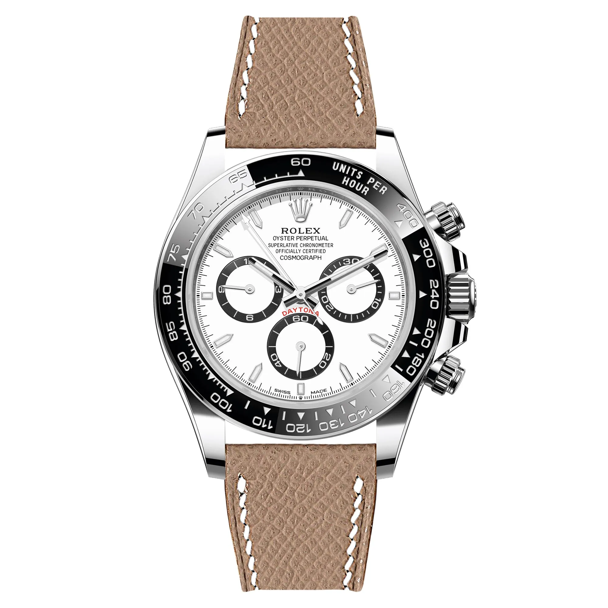 Epsom Leather Strap for Rolex Datejust - Quick-Release - Gris Asphalte (2439)