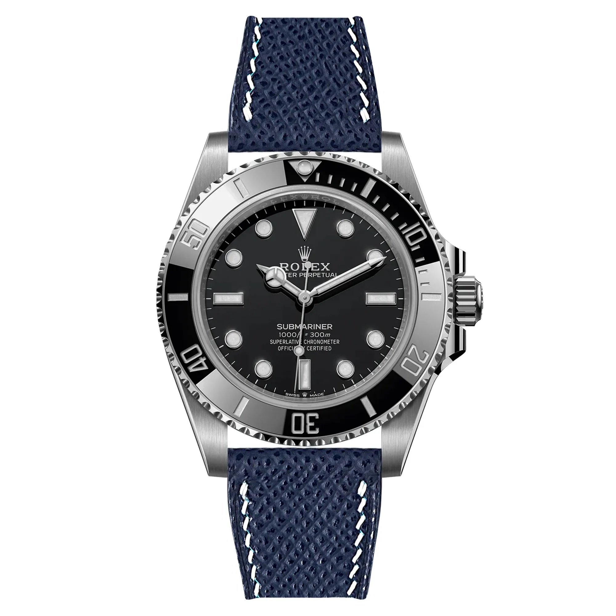 Epsom Leather Strap for Rolex Datejust - Quick-Release - Gris Asphalte (2439)