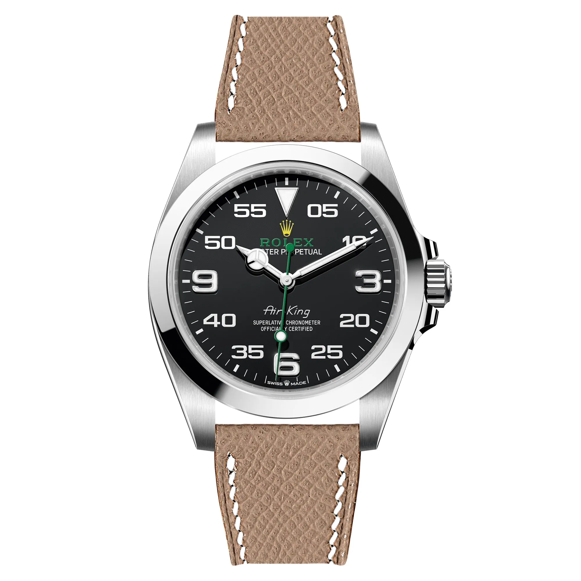 Epsom Leather Strap for Rolex Datejust - Quick-Release - Gris Asphalte (2439)