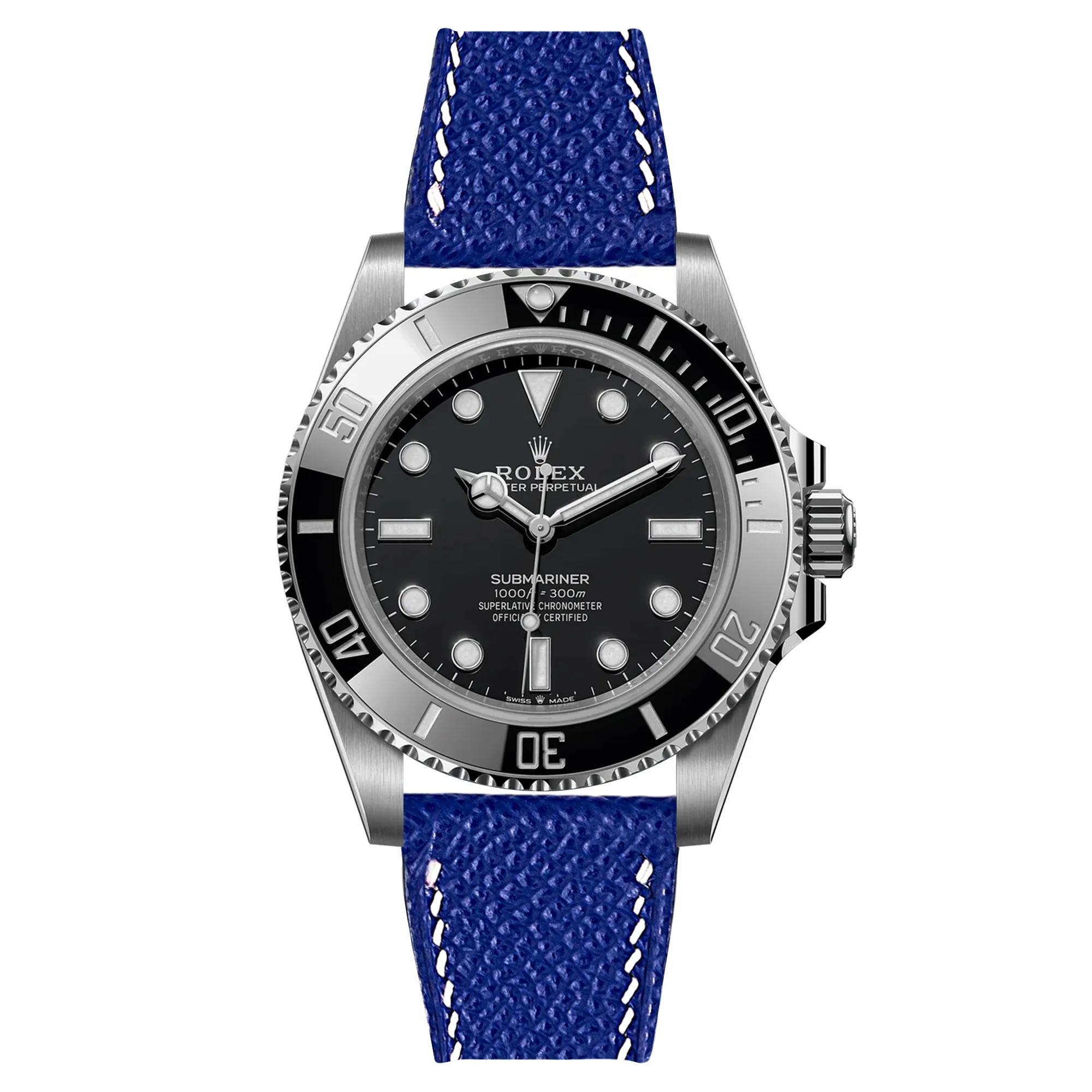 Epsom Leather Strap for Rolex Datejust - Quick-Release - Gris Asphalte (2439)