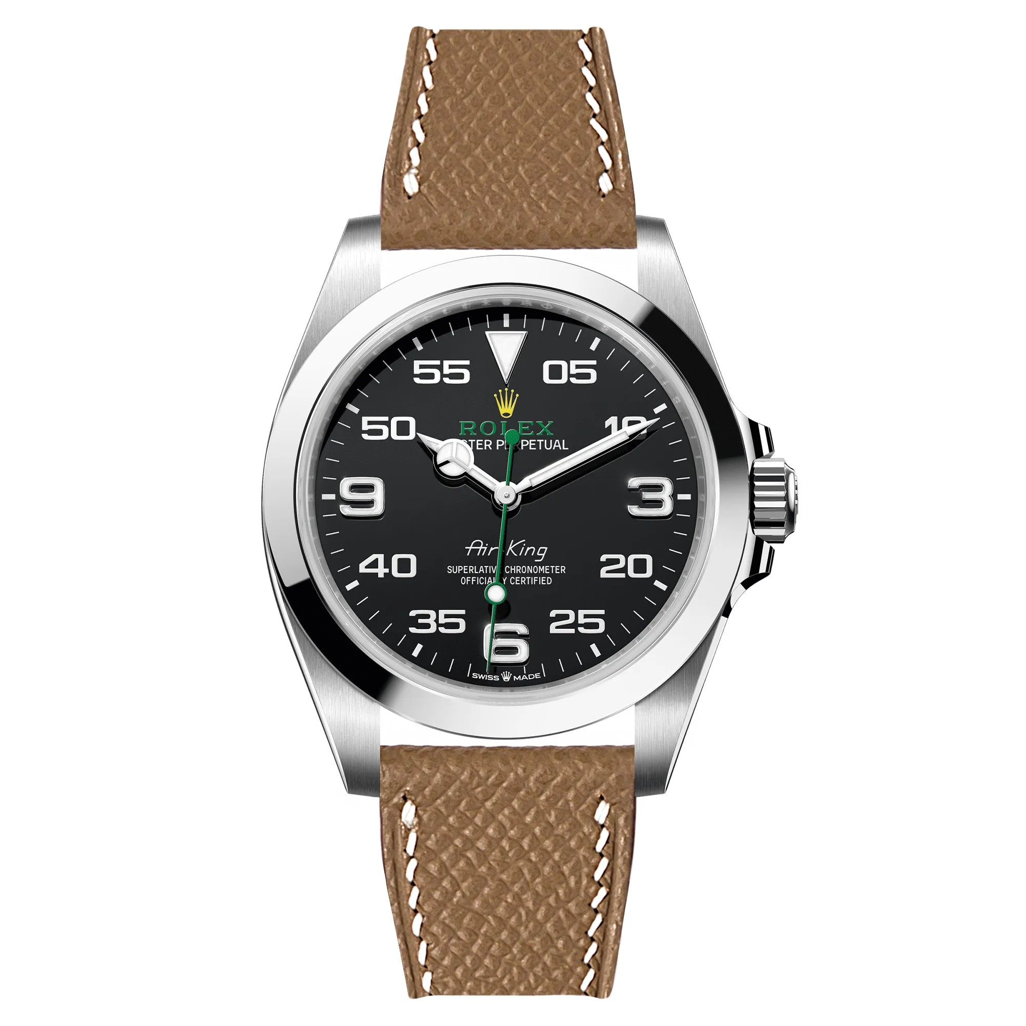 Epsom Leather Strap for Rolex Datejust - Quick-Release - Gris Asphalte (2439)