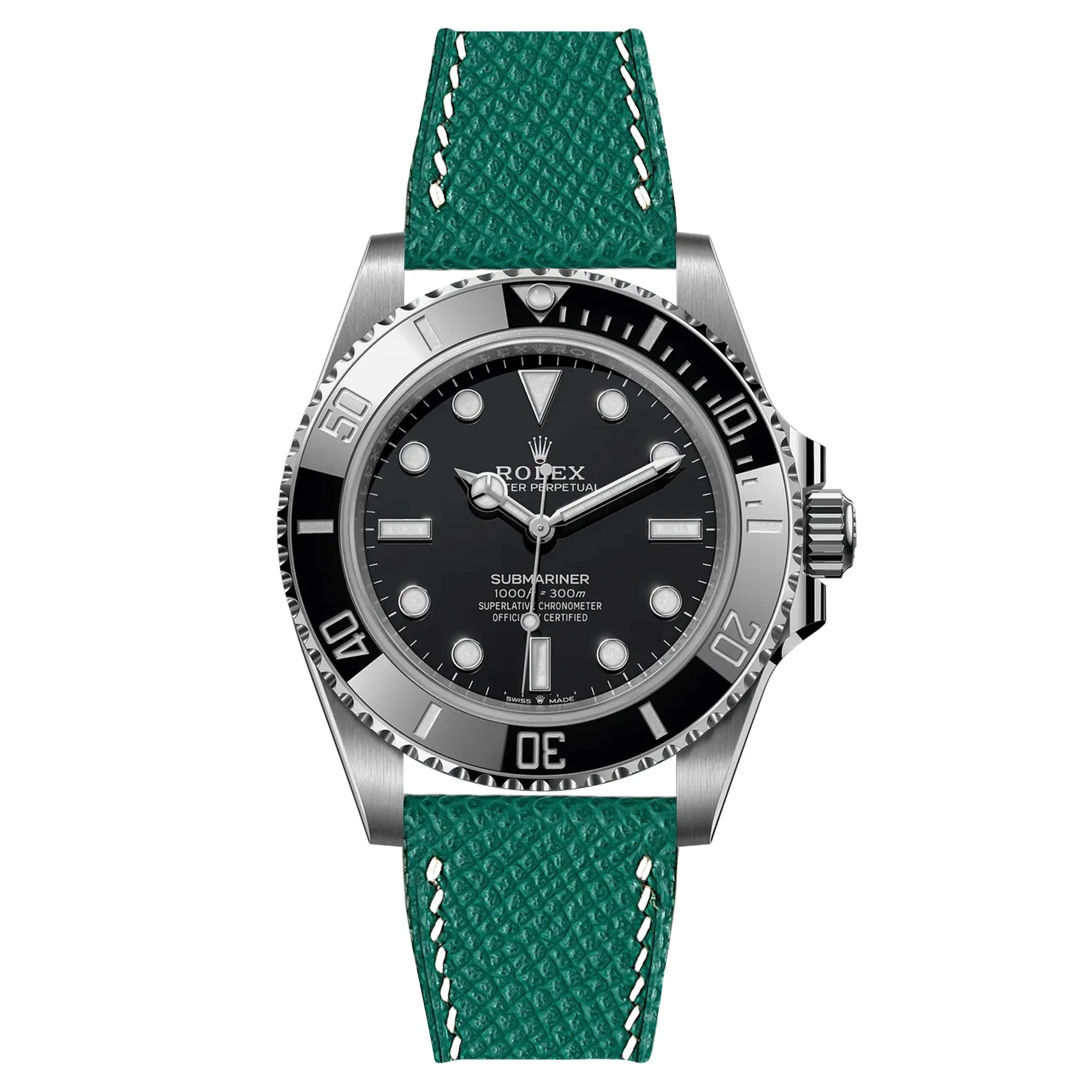 Epsom Leather Strap for Rolex Datejust - Quick-Release - Gris Asphalte (2439)