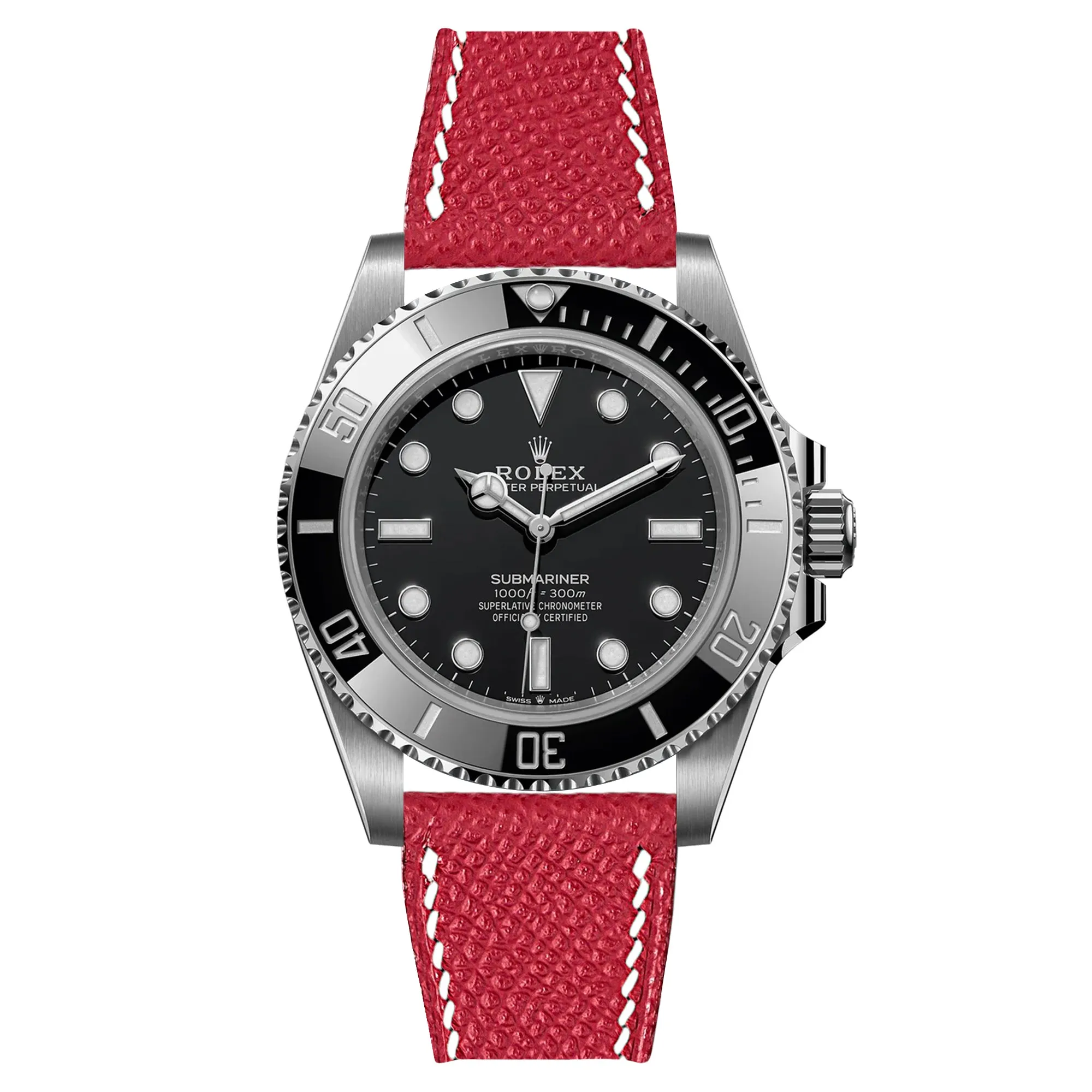 Epsom Leather Strap for Rolex Datejust - Quick-Release - Gris Asphalte (2439)