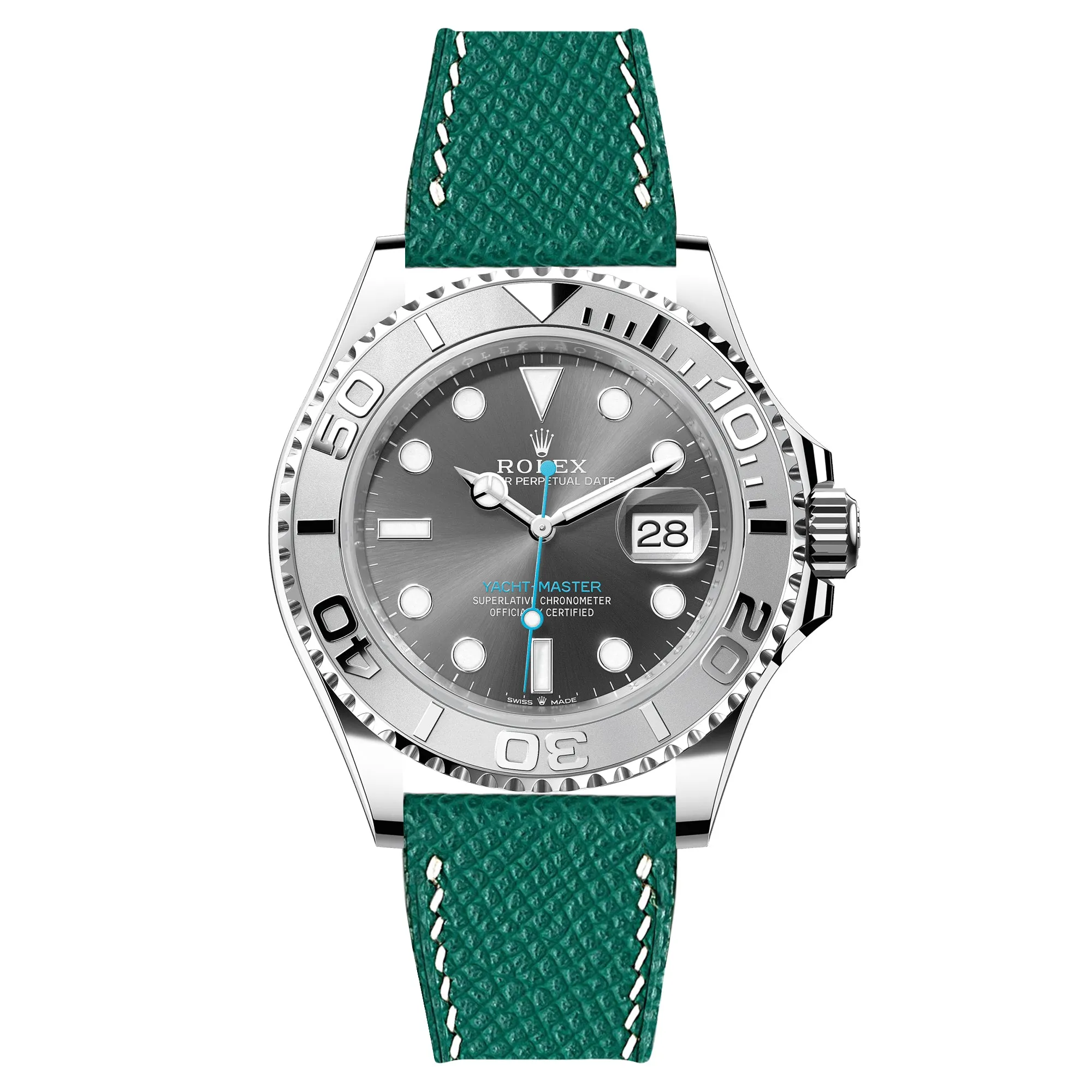 Epsom Leather Strap for Rolex Datejust - Quick-Release - Gris Asphalte (2439)