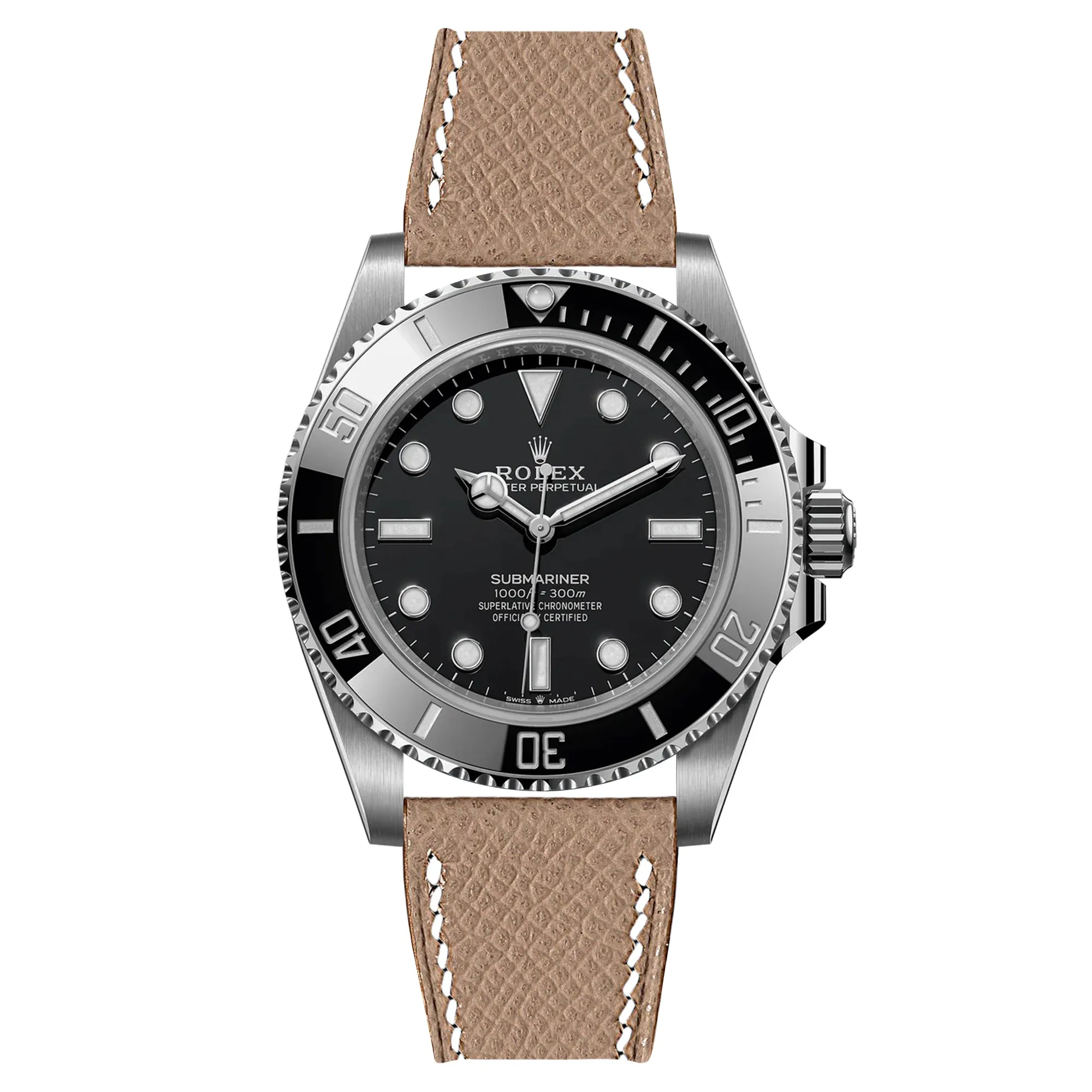 Epsom Leather Strap for Rolex Datejust - Quick-Release - Gris Asphalte (2439)