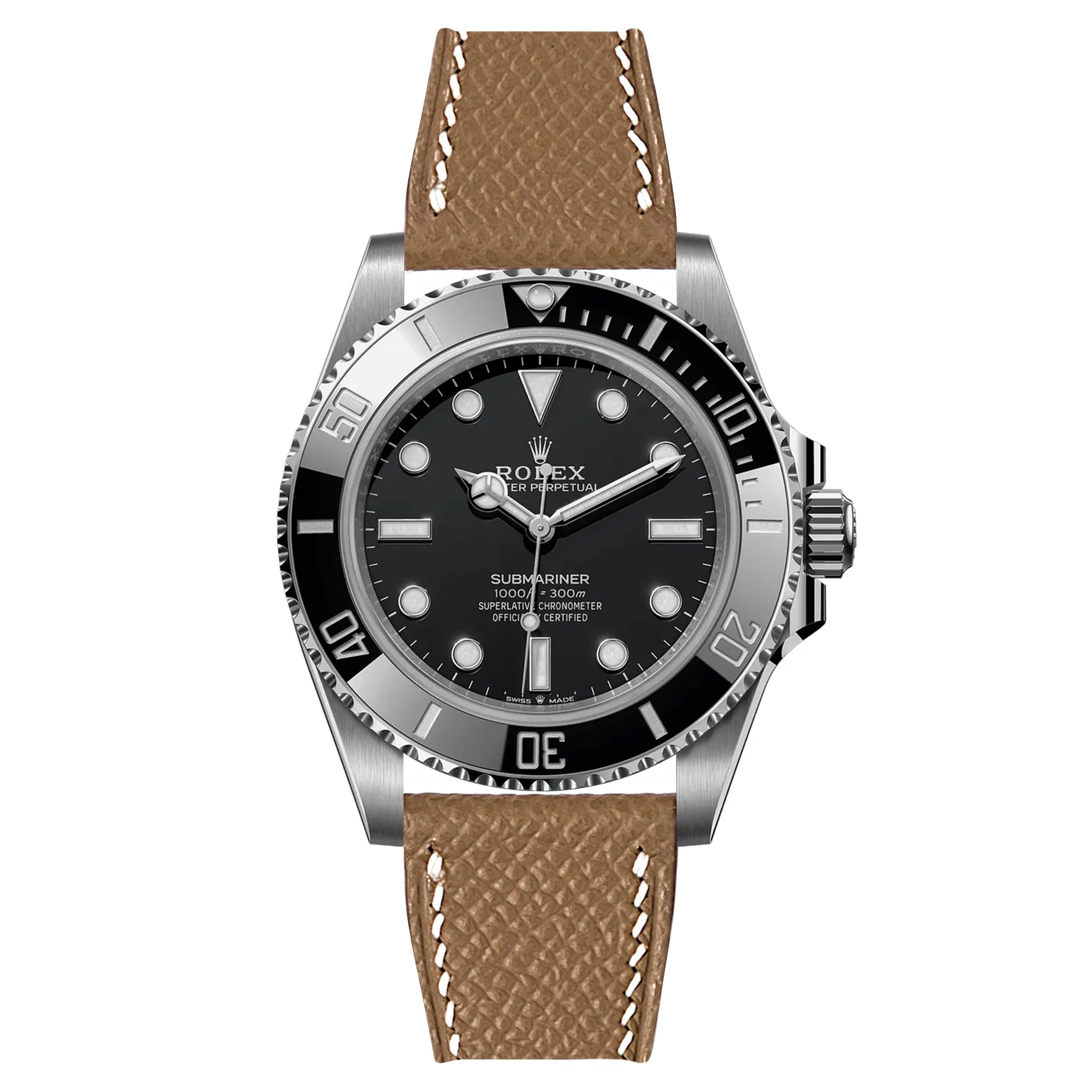 Epsom Leather Strap for Rolex Datejust - Quick-Release - Gris Asphalte (2439)