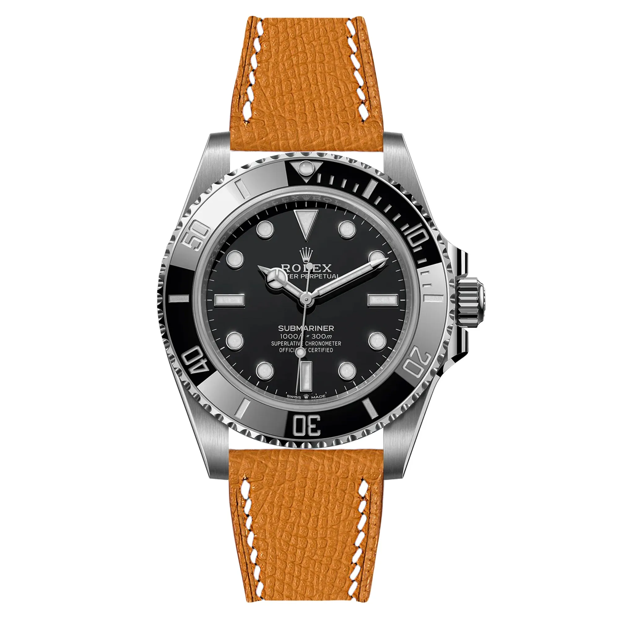 Epsom Leather Strap for Rolex Datejust - Quick-Release - Gris Asphalte (2439)