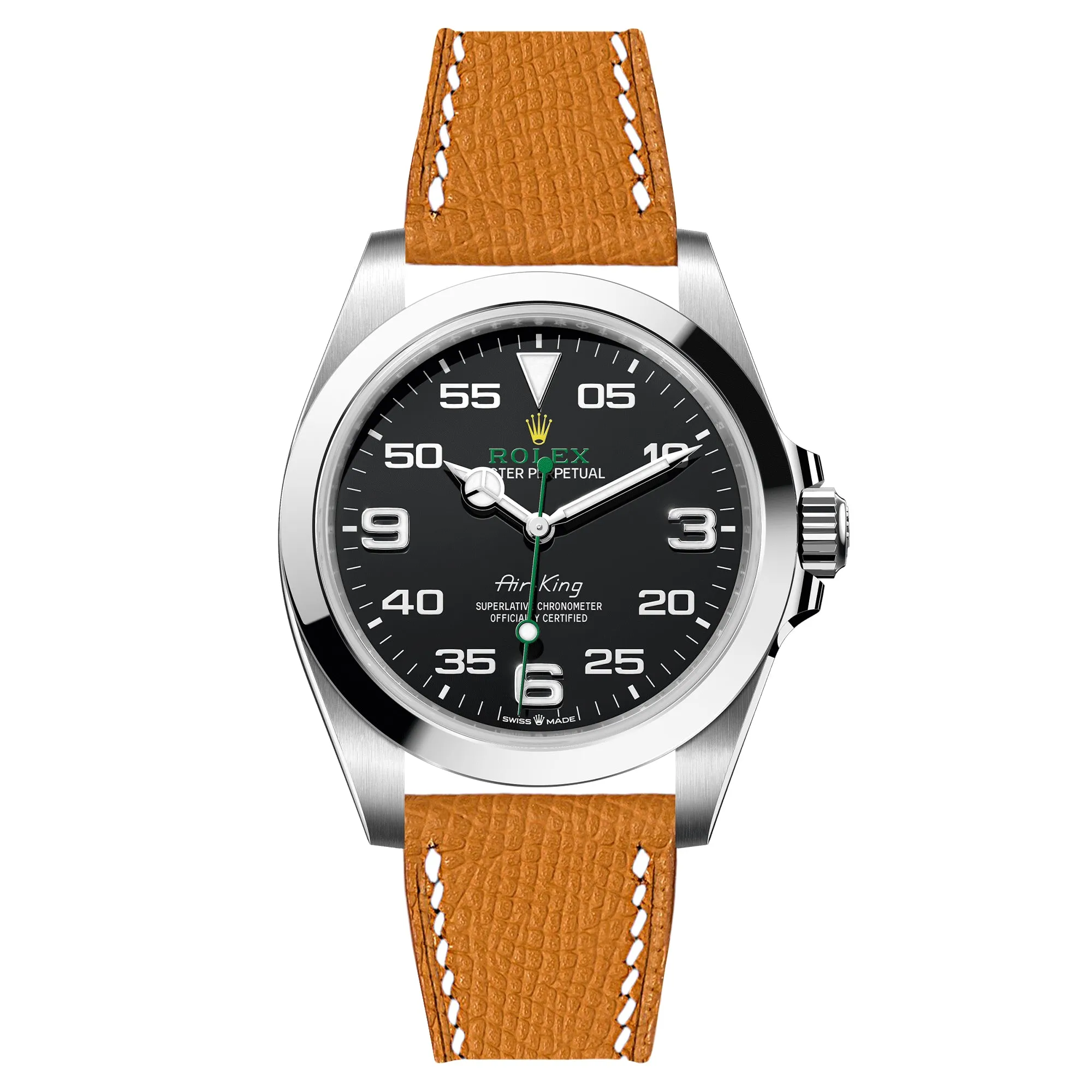 Epsom Leather Strap for Rolex Datejust - Quick-Release - Gris Asphalte (2439)
