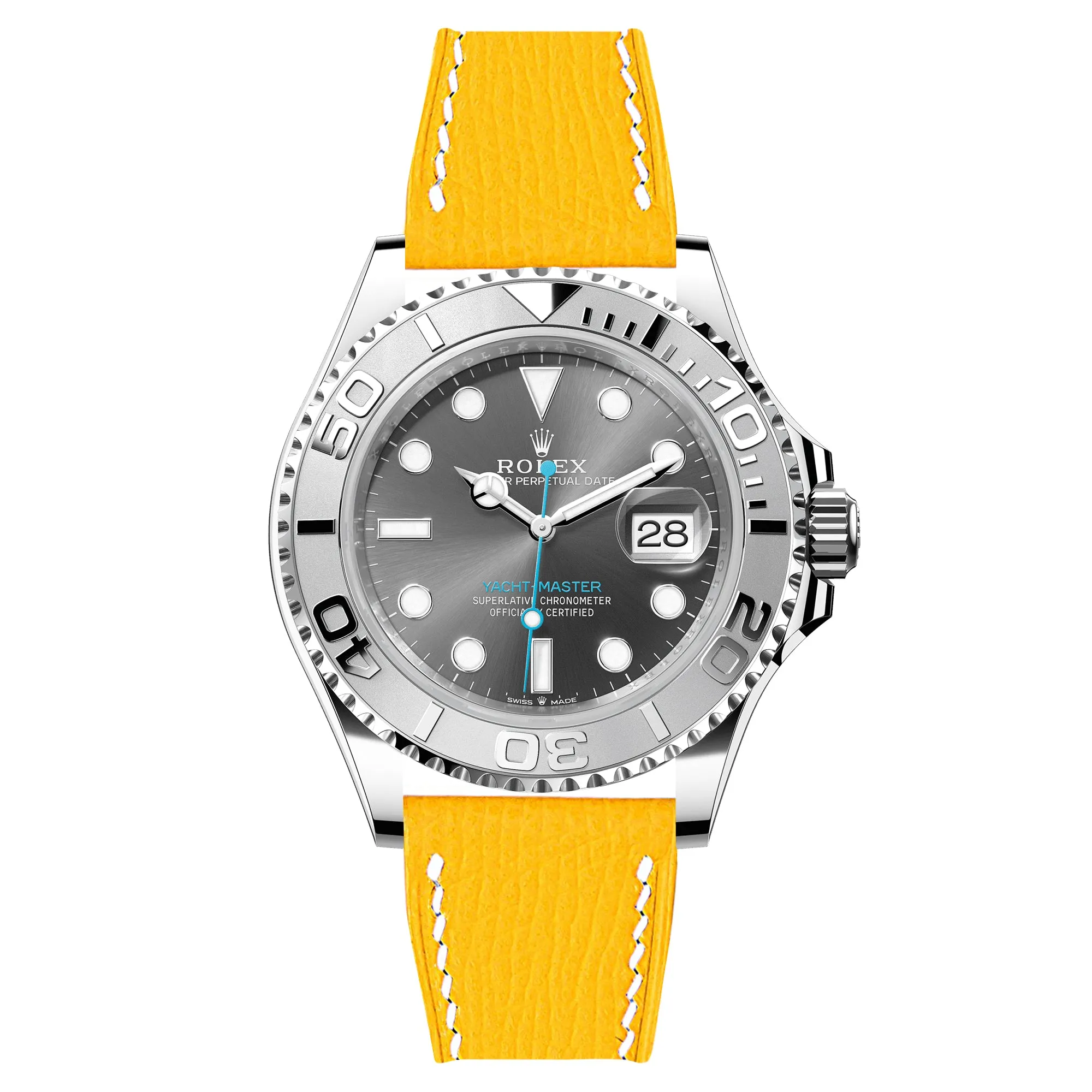 Epsom Leather Strap for Rolex Datejust - Quick-Release - Gris Asphalte (2439)