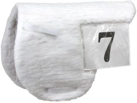 Equiroyal Fleece Number English Pad. Saddle pad. Removable Plastic Number Sleeve