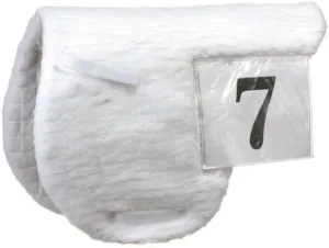 Equiroyal Fleece Number English Pad. Saddle pad. Removable Plastic Number Sleeve