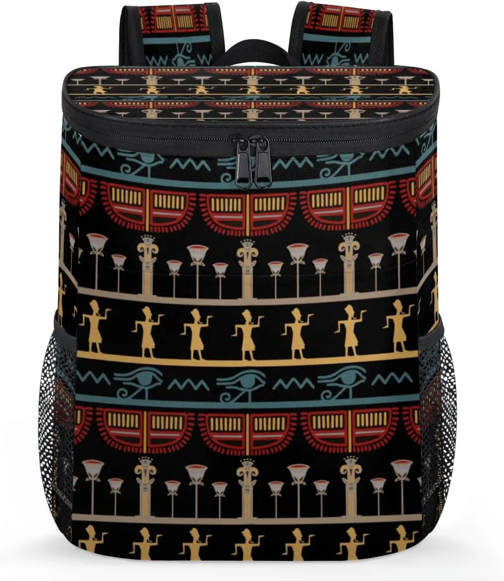 Ethnic Palace Camping Backpack Cooler Insulated Leakproof Travel Cooler Bag Waterproof Lightweight Soft Lunch Bag for Travel Picnic Hiking Beach