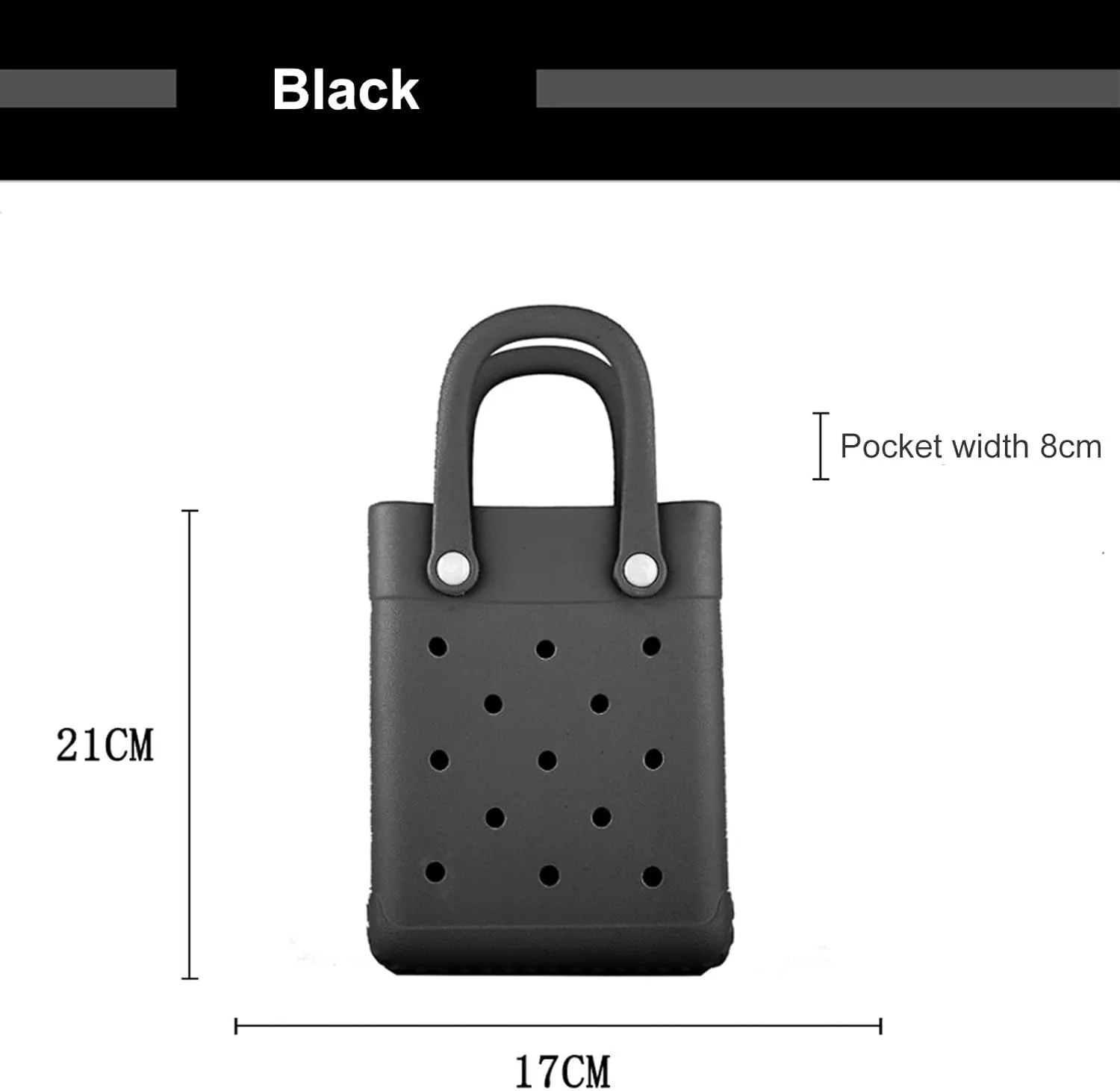 EVA Waterproof Mini Beach Tote, Bitty Rubber Travel Bags Sandproof X Small Size Handbag for Sports Gym Travel Market Outdoor