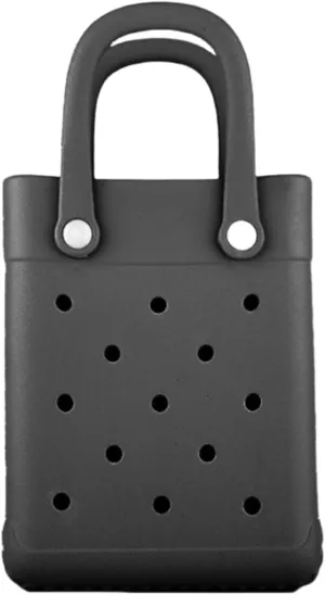 EVA Waterproof Mini Beach Tote, Bitty Rubber Travel Bags Sandproof X Small Size Handbag for Sports Gym Travel Market Outdoor