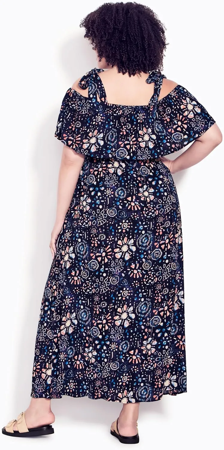 EVANS Women's Plus Size Dress Oslo Maxi