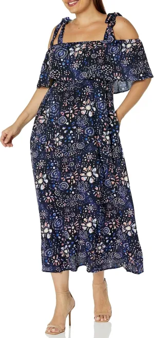EVANS Women's Plus Size Dress Oslo Maxi