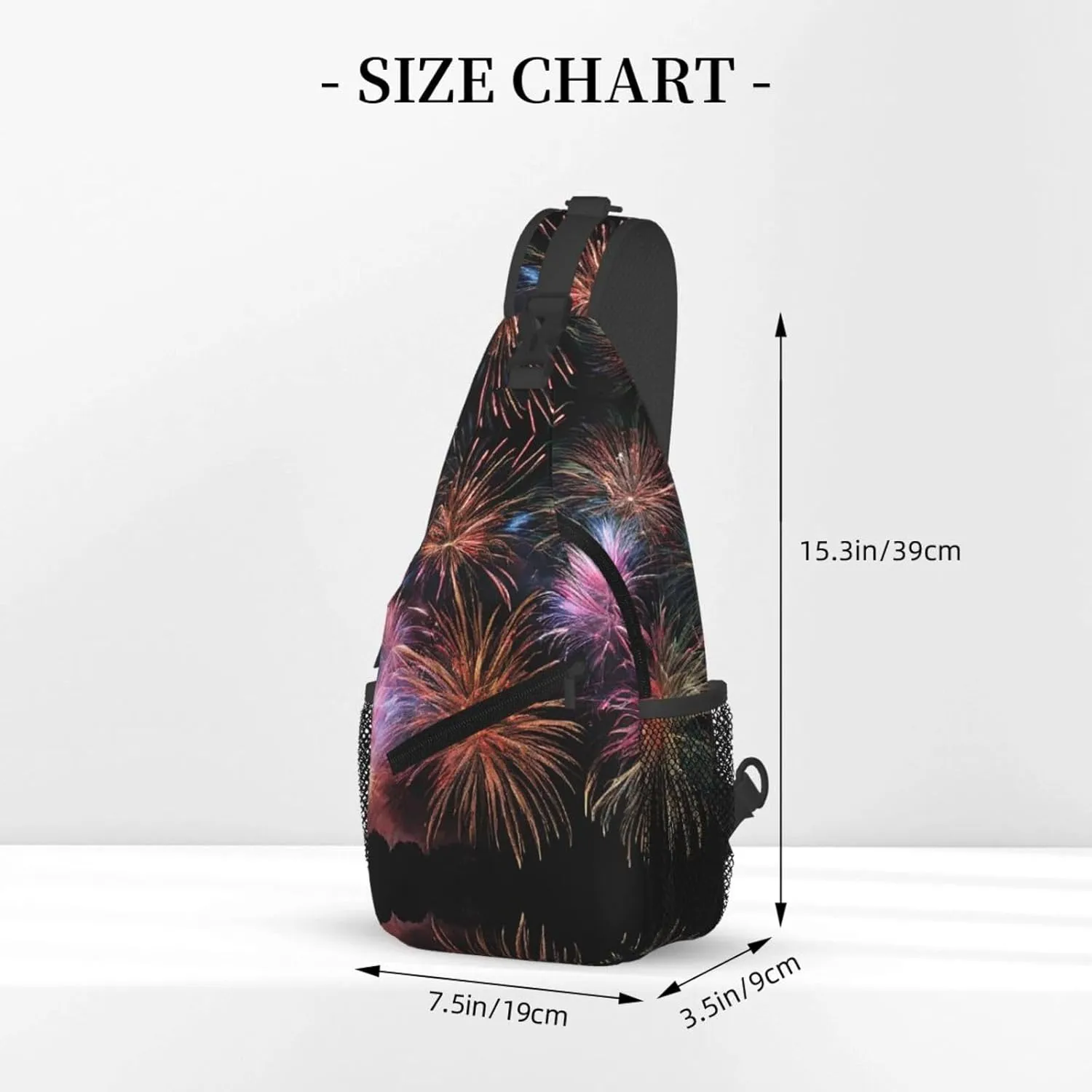 Explosion Firework 3d Print Cross Chest Bag Diagonally Durable & Comfortable For Travel And Daily Use