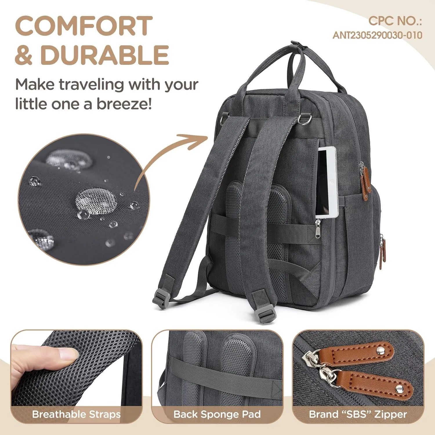 Extra Large Diaper Bag for 2 Kids - Expandable 35L Twin Baby Bags Backpack with 4 Insulated & 16" Laptop Pocket & 2 Compartments - Big Diapers Backpacks - Travel Pañaleras Para Bebe, Unisex