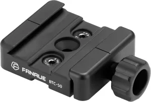 FANAUE BTC-50 Quick Release Plate Adapter Compatible Swiss/RRS Mlok Arca Dovetail to Picatinny, Quick Release L-Ever-Release Clamp for Magpul Bipod Tripod Ball Head and QR Plate.