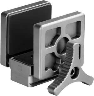 FANAUE GS-02 Rifle Saddle Mount Compatible with Mlok Arca Swiss Quick Release Plates Hunting Rail Clamp Gun Shooting Tripod Ball Head Adapters for Outdoors Target Practice with 1/4" 3/8" Screw Holes