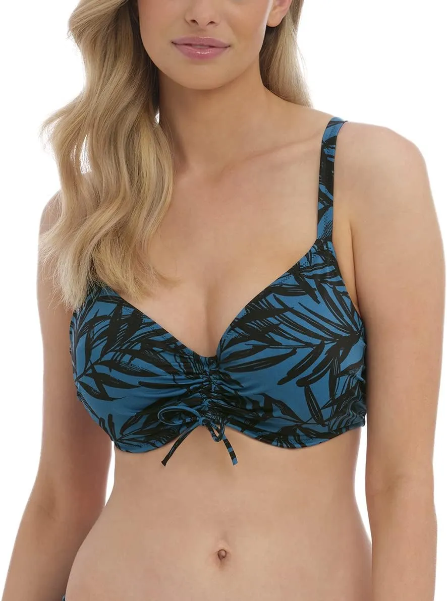Fantasie Palmetto Bay Concealed Underwire Bralette Bikini Top (502014),32F,Zen Blue